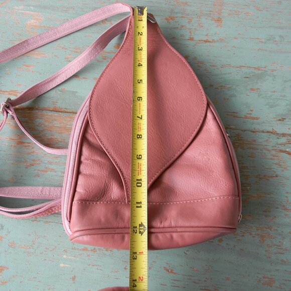 MADE IN ITALY PINK GENUINE LEATHER UNIQUE ARTISAN SMALL BACKPACK BAG MODERN main image 7